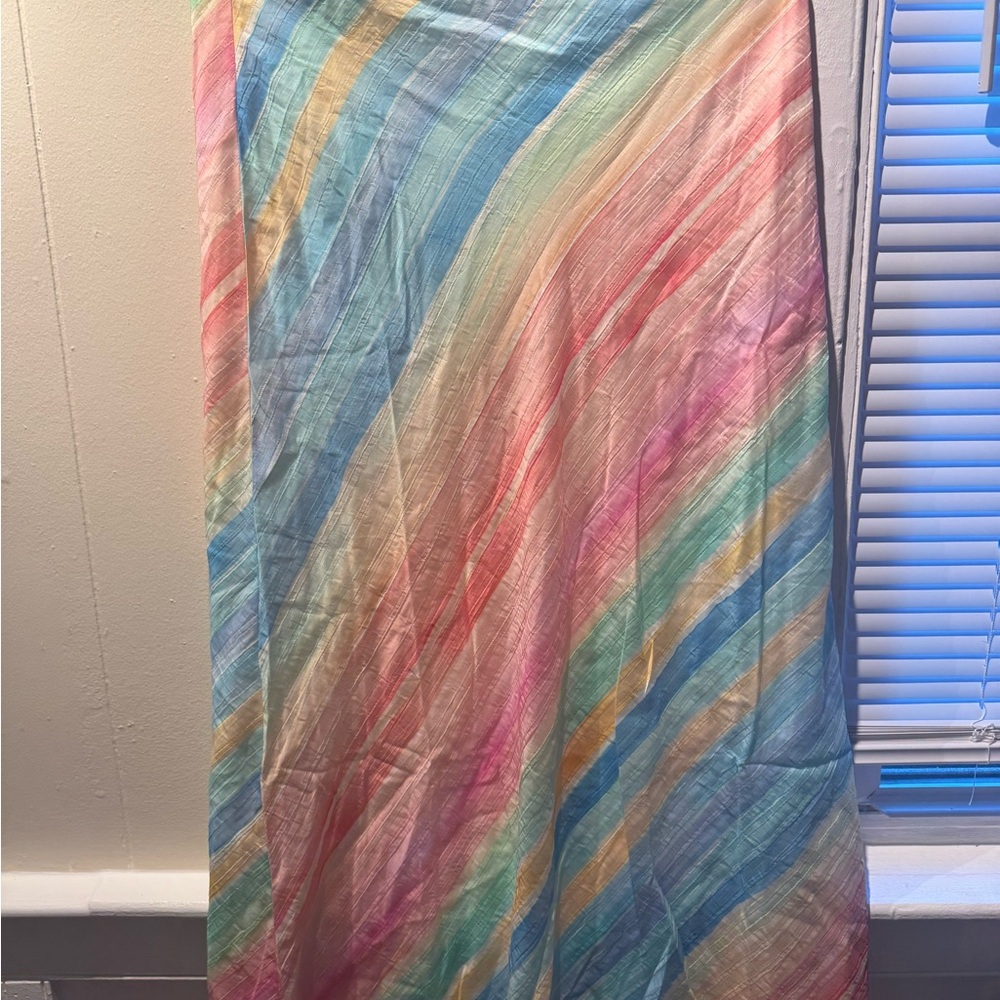 Vici Pink and Blue Sarong Swim Cover-Up